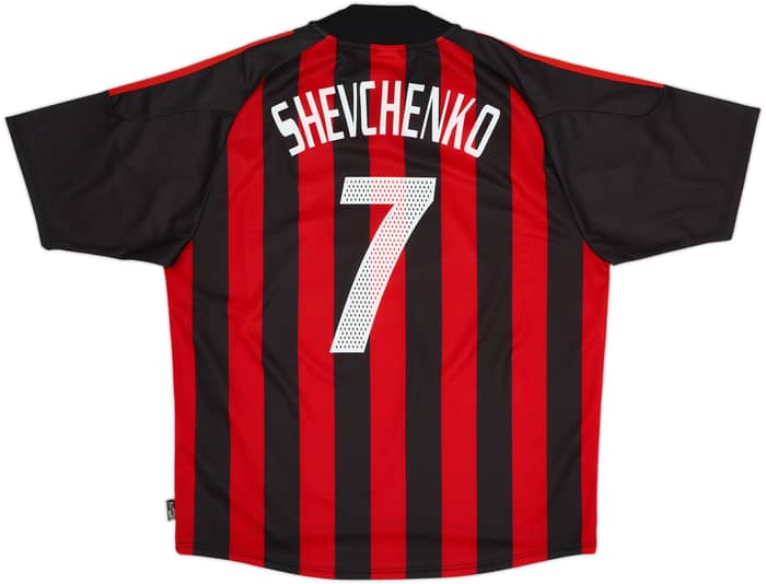 2002-03 AC Milan Home Shirt Shevchenko #7 - 8/10 - (XL)