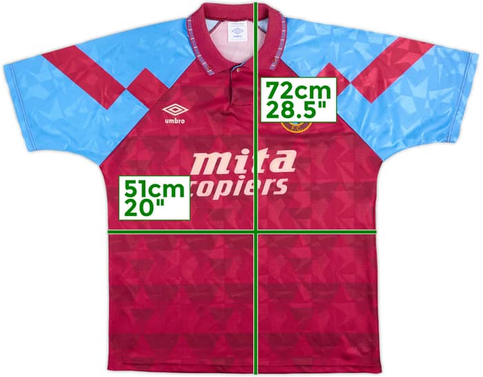 1990-92 Aston Villa Home Shirt #7 - 8/10 - (L)