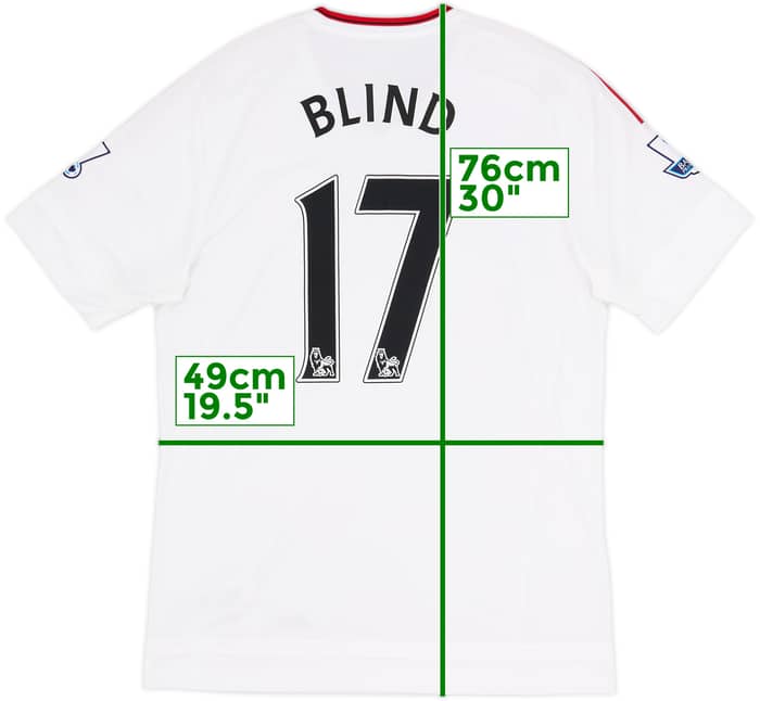 2015-16 Manchester United Away Shirt Blind #17 - 6/10 - (M)