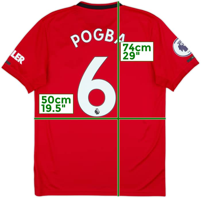 2019-20 Manchester United Home Shirt Pogba #6 - 10/10 - (M)