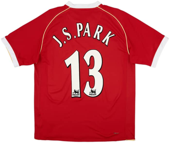 2006-07 Manchester United Home Shirt J.S Park #13 - 8/10 - (M)