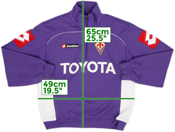 2005-06 Fiorentina Lotto 1/4 Zip Training Top - 8/10 - (L.Boys)
