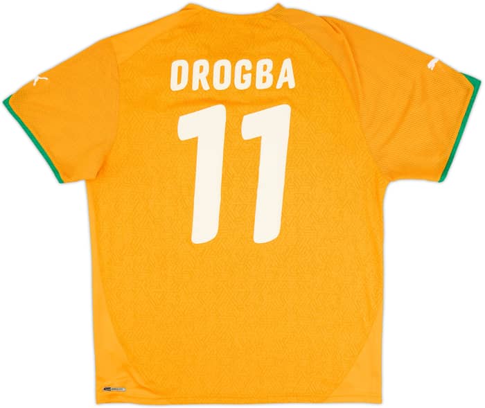 2010-11 Ivory Coast Home Shirt Drogba #11 - 7/10 - (XL)