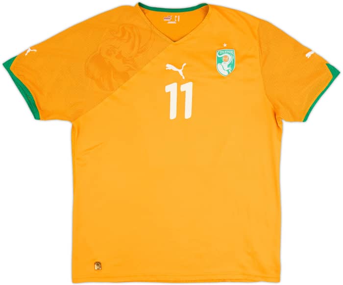 2010-11 Ivory Coast Home Shirt Drogba #11 - 7/10 - (XL)