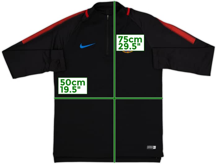 2017-18 Barcelona Nike 1/4 Zip Drill Top - 10/10 - (M)