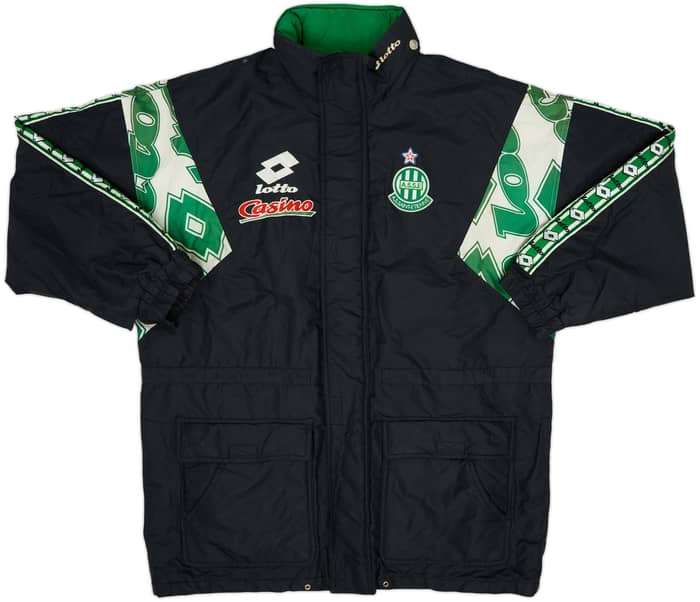 Abrigo de banquillo acolchado versión jugador Lotto del Saint Etienne 1995-96 - 8/10 - (XL)