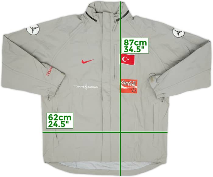 Chaqueta impermeable con capucha Nike versión jugador de Turquía 2004-06 - 8/10 - (L)