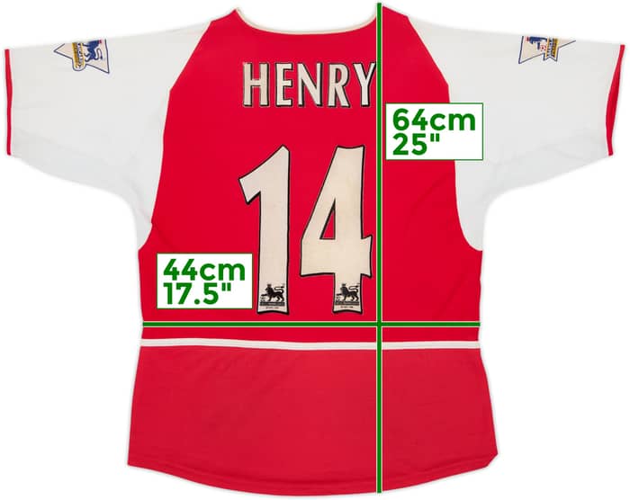 2002-04 Arsenal Home Shirt Henry #14 - 6/10 - (L.Boys)