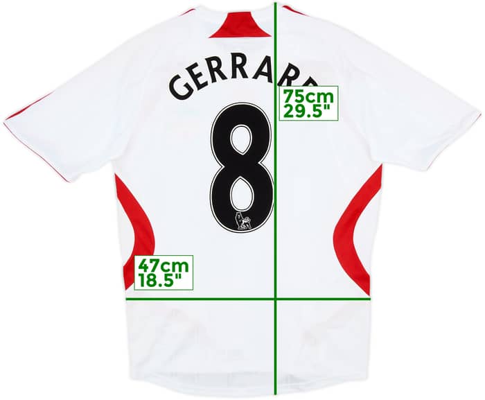 2007-08 Liverpool Away Shirt Gerrard #8 - 6/10 - (S)