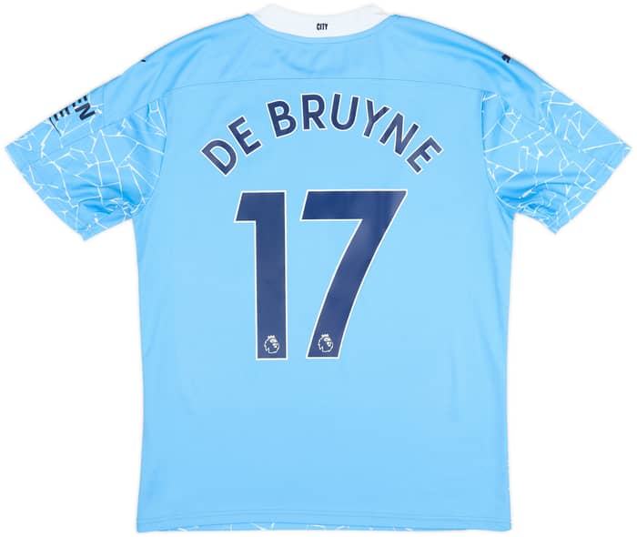 2020-21 Manchester City Home Shirt De Bruyne #17 - 10/10 - (M)