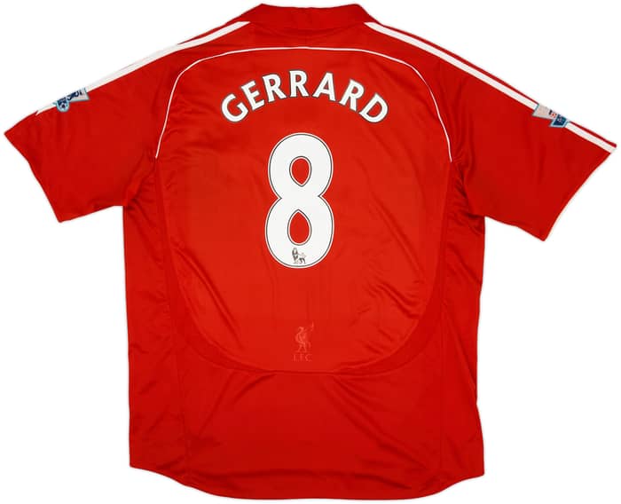 2006-08 Liverpool Home Shirt Gerrard #8 - 6/10 - (XXL)