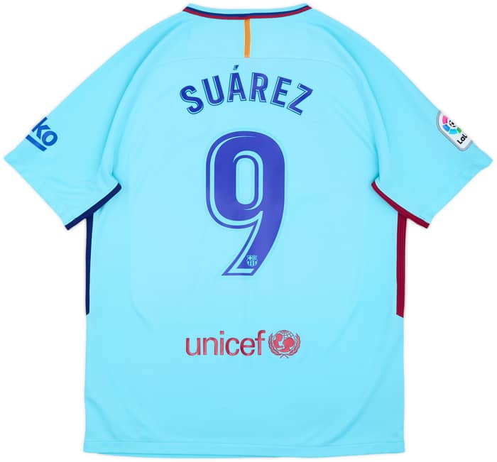 2017-18 Barcelona Away Shirt Suarez #9 - 6/10 - (L)