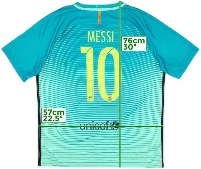 2016-17 Barcelona Third Shirt Messi #10 - 8/10 - (XL)