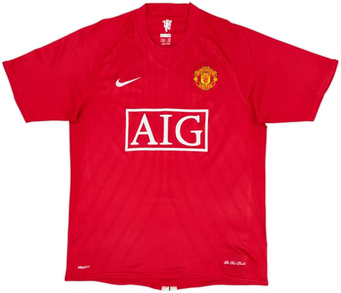 2007-09 Manchester United Home Shirt Hargreaves #4 - 6/10 - (M)