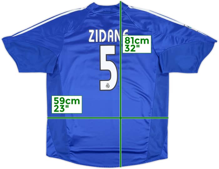 2004-05 Real Madrid Third Shirt Zidane #5 - 8/10 - (XL)