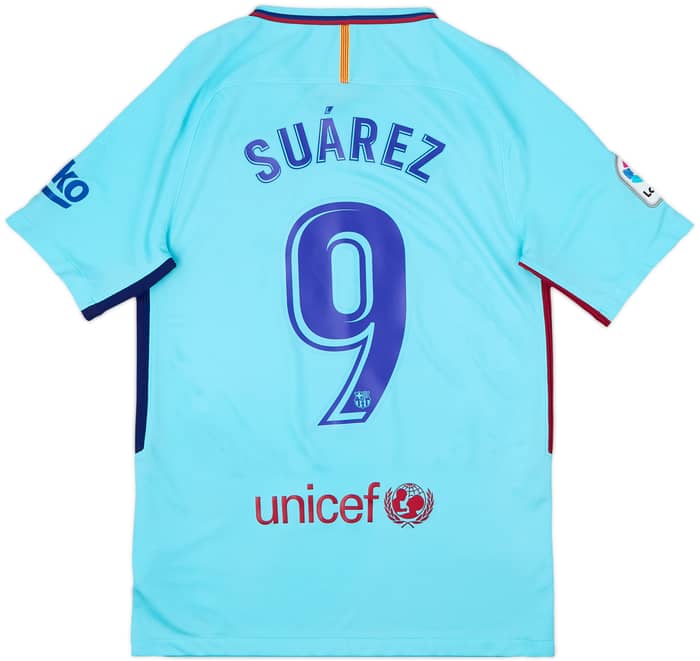 2017-18 Barcelona Away Shirt Suarez #9 - 8/10 - (S)