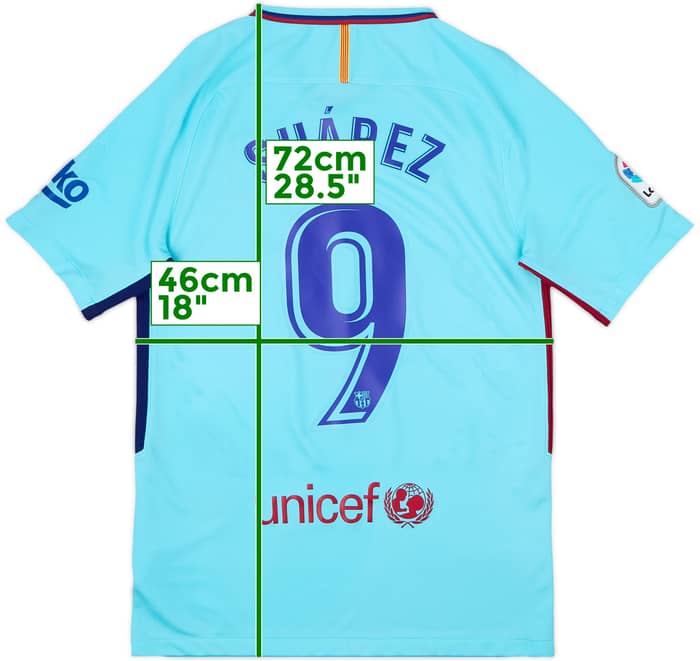 2017-18 Barcelona Away Shirt Suarez #9 - 8/10 - (S)