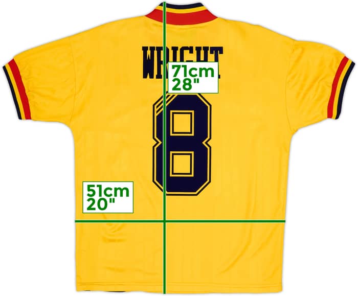 1993-94 Arsenal Away Shirt Wright #8 - 9/10 - (S)