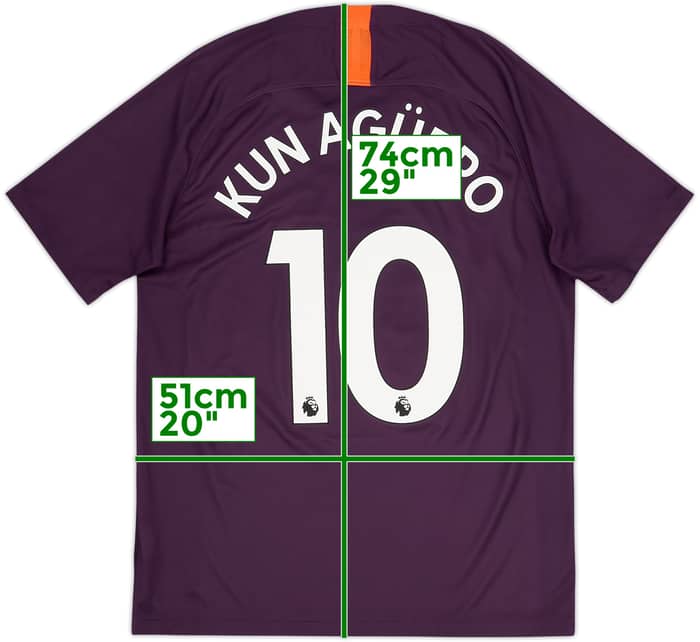 2018-19 Manchester City Third Shirt Kun Aguero #10 - 10/10 - (M)