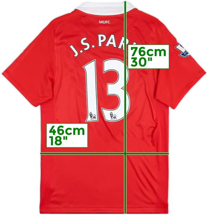 2010-11 Manchester United Home Shirt J.S.Park #13 - 8/10 - (S)