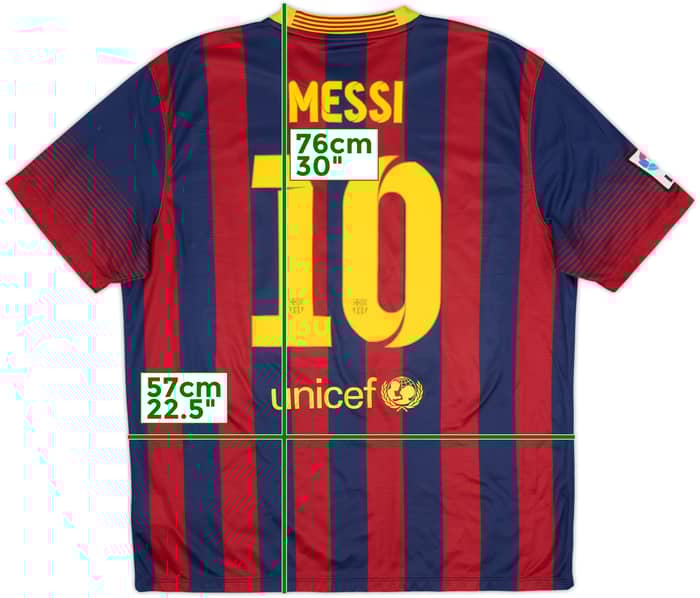 2013-14 Barcelona Home Shirt Messi #10 - 6/10 - (XL)
