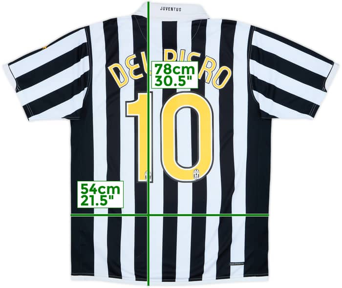 2006-07 Juventus Camiseta Local Del Piero #10 - 8/10 - (M)