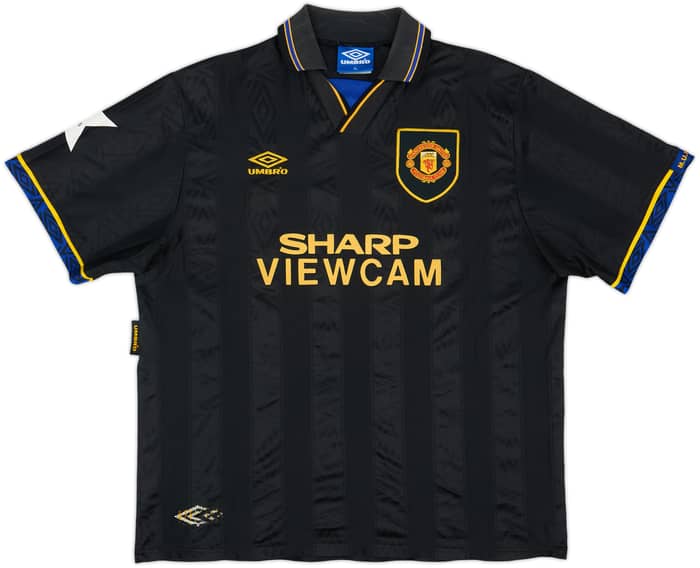 1993-95 Manchester United Away Shirt Cantona #7 - 8/10 - (XL)