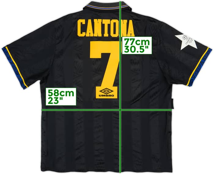 1993-95 Manchester United Away Shirt Cantona #7 - 8/10 - (XL)