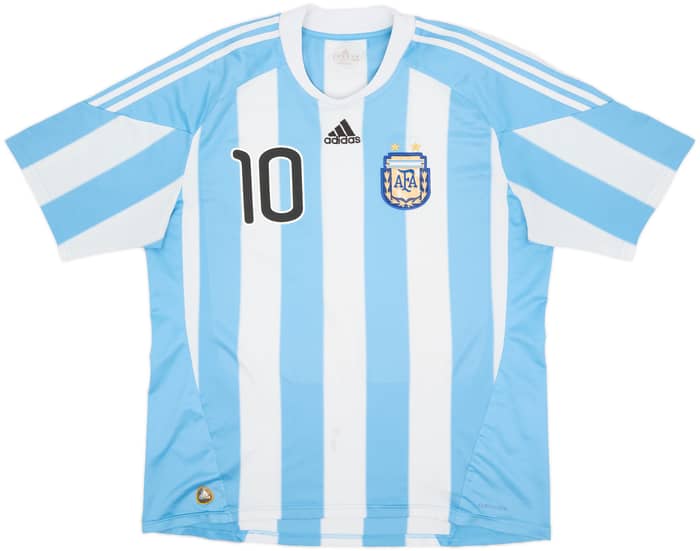2010-11 Argentina Home Shirt Messi #10 - 6/10 - (XL)