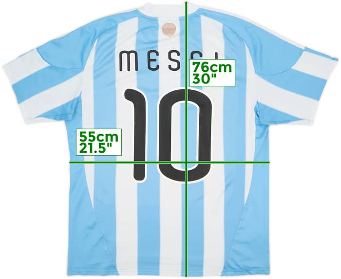 2010-11 Argentina Home Shirt Messi #10 - 6/10 - (XL)