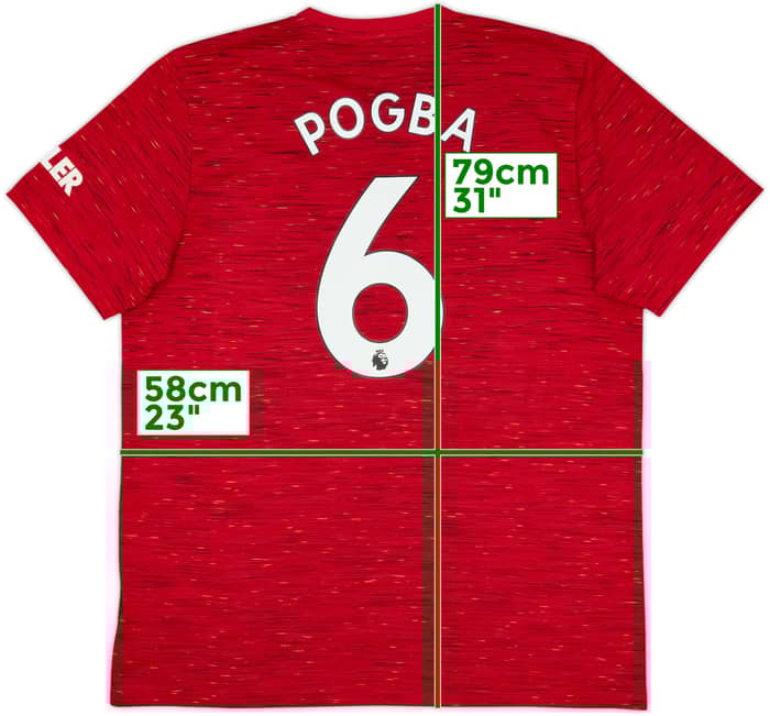 2020-21 Manchester United Home Shirt Pogba #6 - 6/10 - (XL)