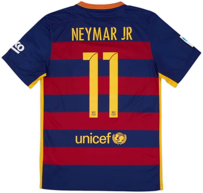 Camiseta de local del Barcelona 2015-16 Neymar Jr #11 - 10/10 - (S)