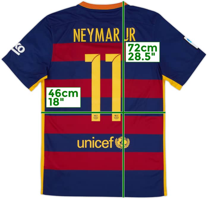 Camiseta de local del Barcelona 2015-16 Neymar Jr #11 - 10/10 - (S)