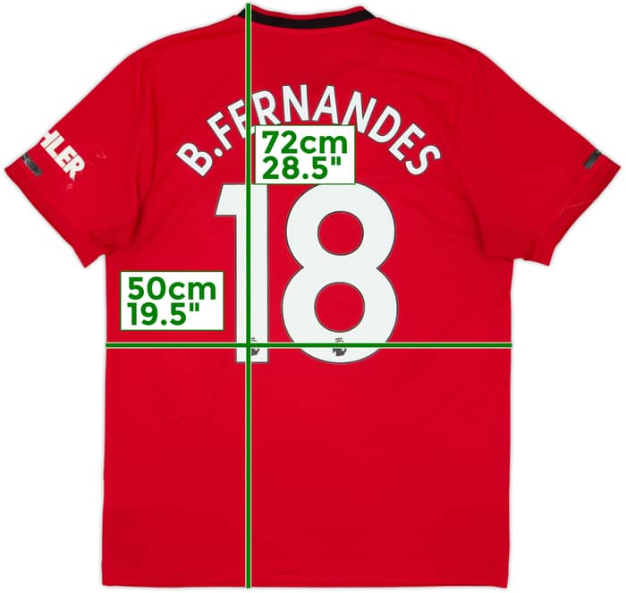 2019-20 Manchester United Home Shirt B.Fernandes #18 - 5/10 - (M)