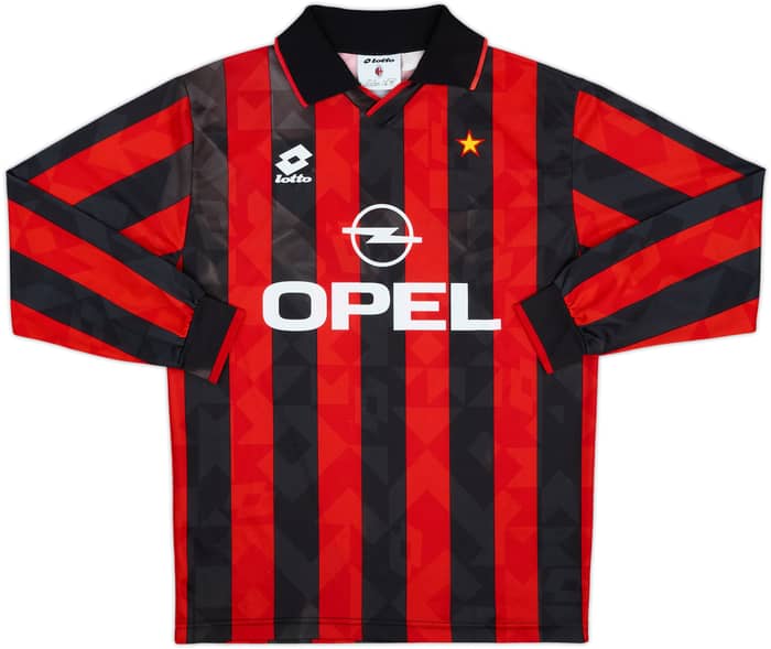 1994-95 AC Milan Home L/S Shirt - 9/10 - (L)