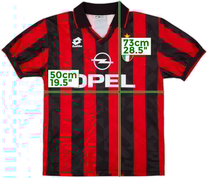 1994-95 AC Milan Home Shirt - 7/10 - (L)
