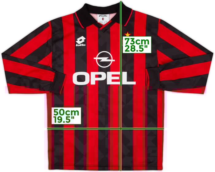 1994-95 AC Milan Home L/S Shirt - 5/10 - (L)
