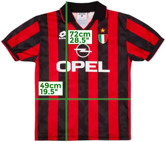 1994-95 AC Milan Home Shirt - 8/10 - (M/L)