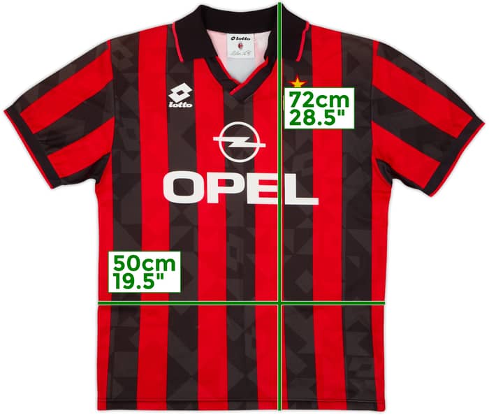 1994-95 AC Milan Home Shirt - 8/10 - (L)