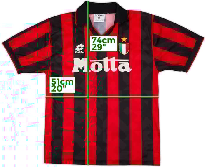 1993-94 AC Milan Home Shirt - 8/10 - (L)