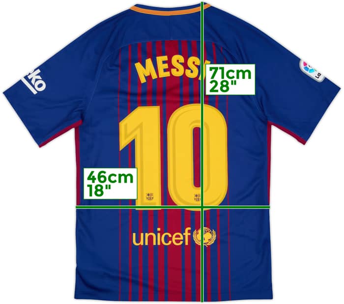 2017-18 Barcelona Home Shirt Messi #10 - 10/10 - (S)