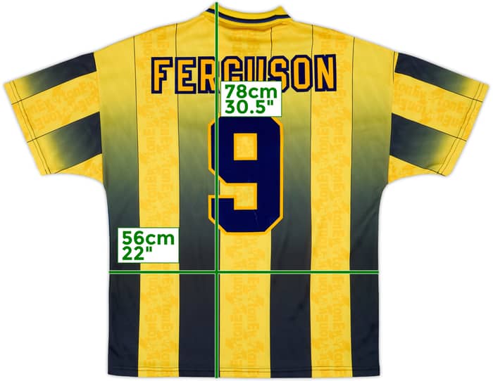 1996-98 Everton Away Shirt Ferguson #9 - 10/10 - (L)