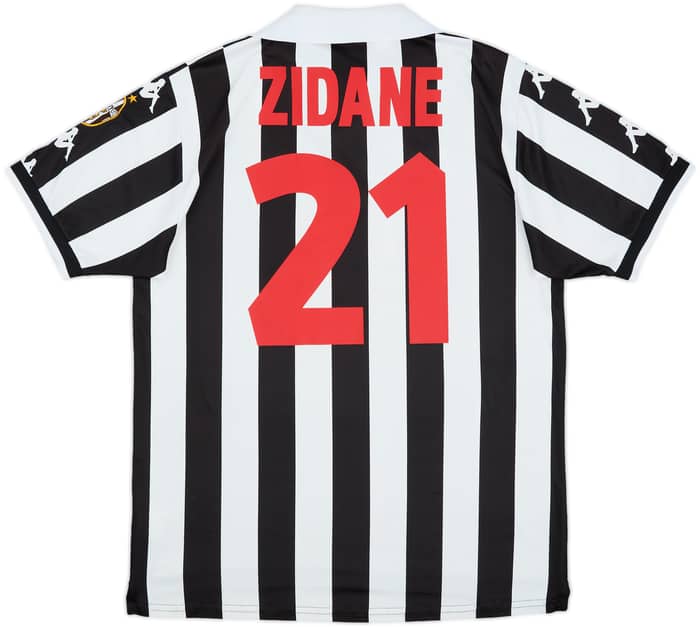 1998-99 Juventus CL Home Shirt Zidane #21 - 6/10 - (L)