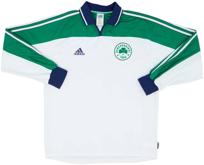 Camiseta de visitante de manga larga versión de jugador del Panathinaikos 2001-02 - 6/10 - (M)