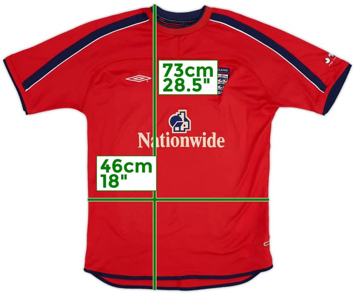 Camiseta Umbro de entrenamiento de Inglaterra 2001-02 - 6/10 - (M)