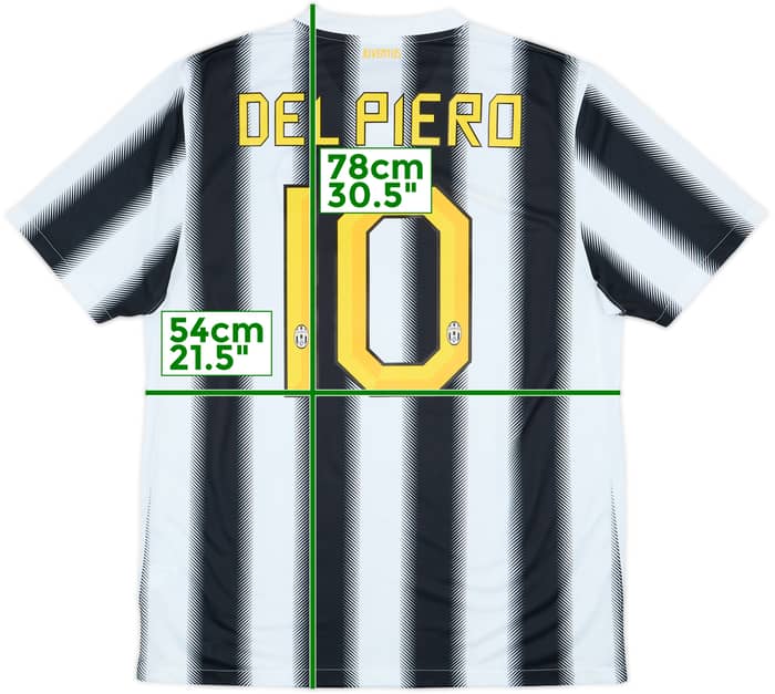 2011-12 Juventus Camiseta de local Del Piero #10 - 7/10 - (L)