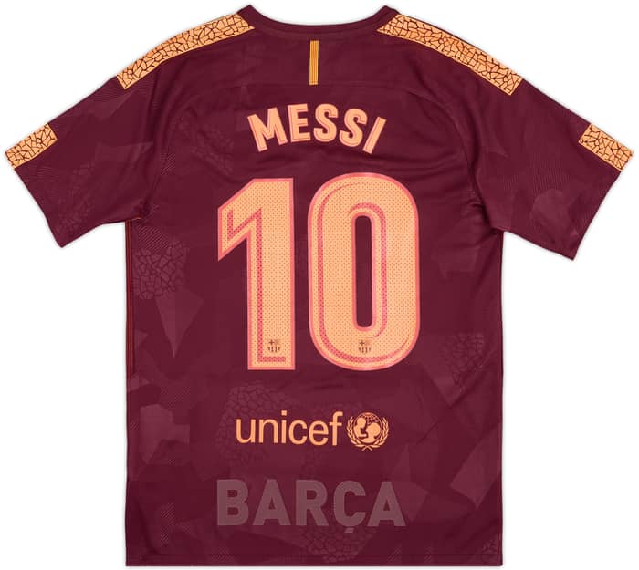 Camiseta de la tercera equipación del Barcelona 2017-18 Messi #10 - 9/10 - (M)