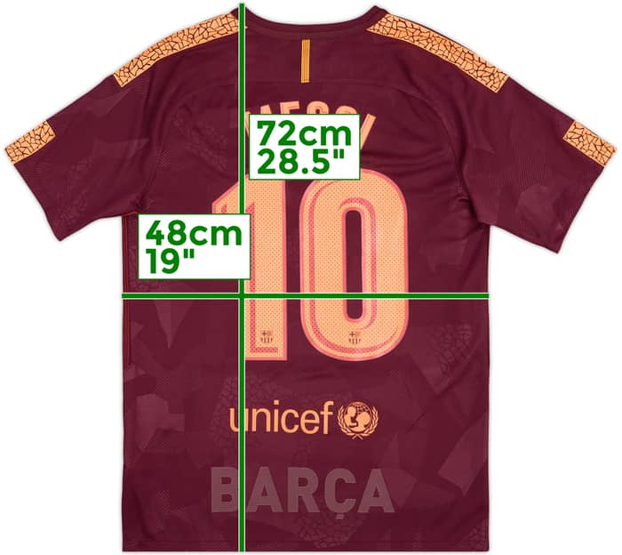 Camiseta de la tercera equipación del Barcelona 2017-18 Messi #10 - 9/10 - (M)