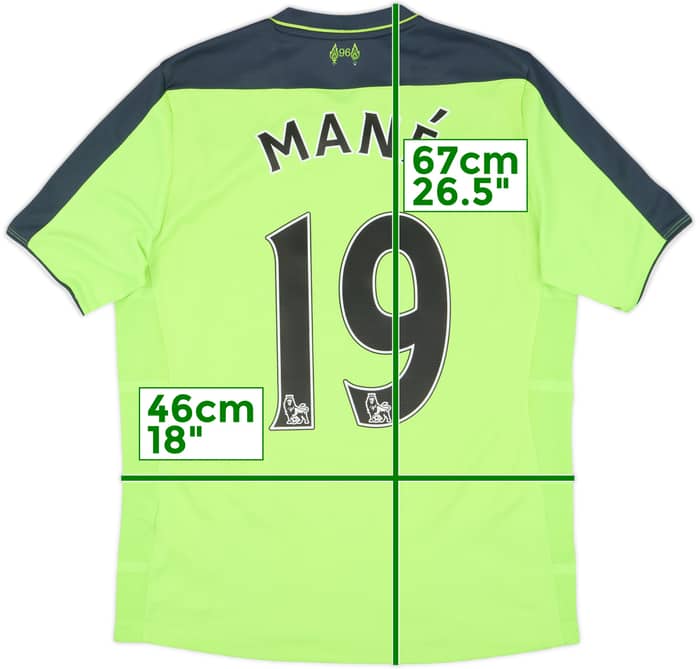 2016-17 Liverpool Third Shirt Mane #19 - 6/10 - (S)