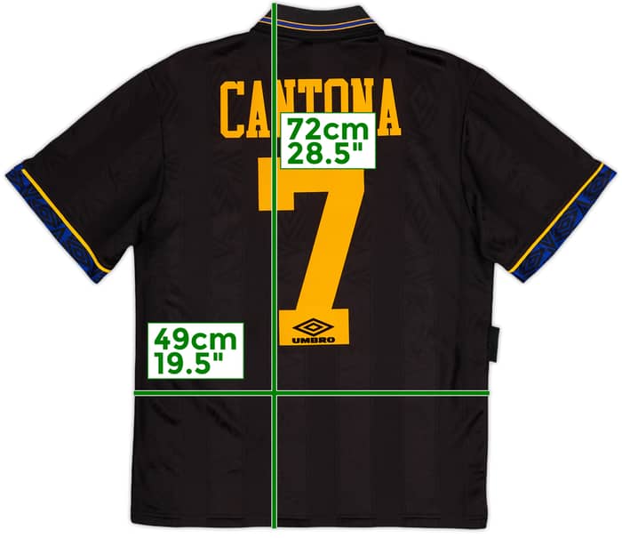 1993-95 Manchester United Away Shirt Cantona #7 - 8/10 - (M)